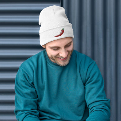 Embroidered Chili Beanie